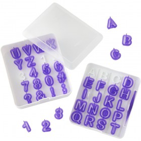 Комплект кутери "Букви и цифри" - 40 елемента